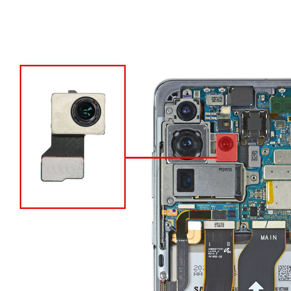 Rear Camera 307K for Samsung Galaxy S20 Ultra G988B GH96-13305A (Gold) Rear Camera 307K for Samsung Galaxy S20 Ultra G988B GH96-13305A (Gold)